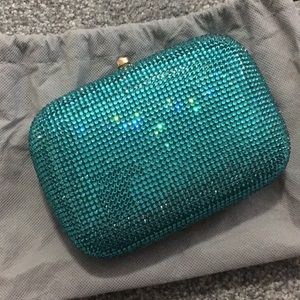 Sparkly Blue/Green Rhinestone Clutch!